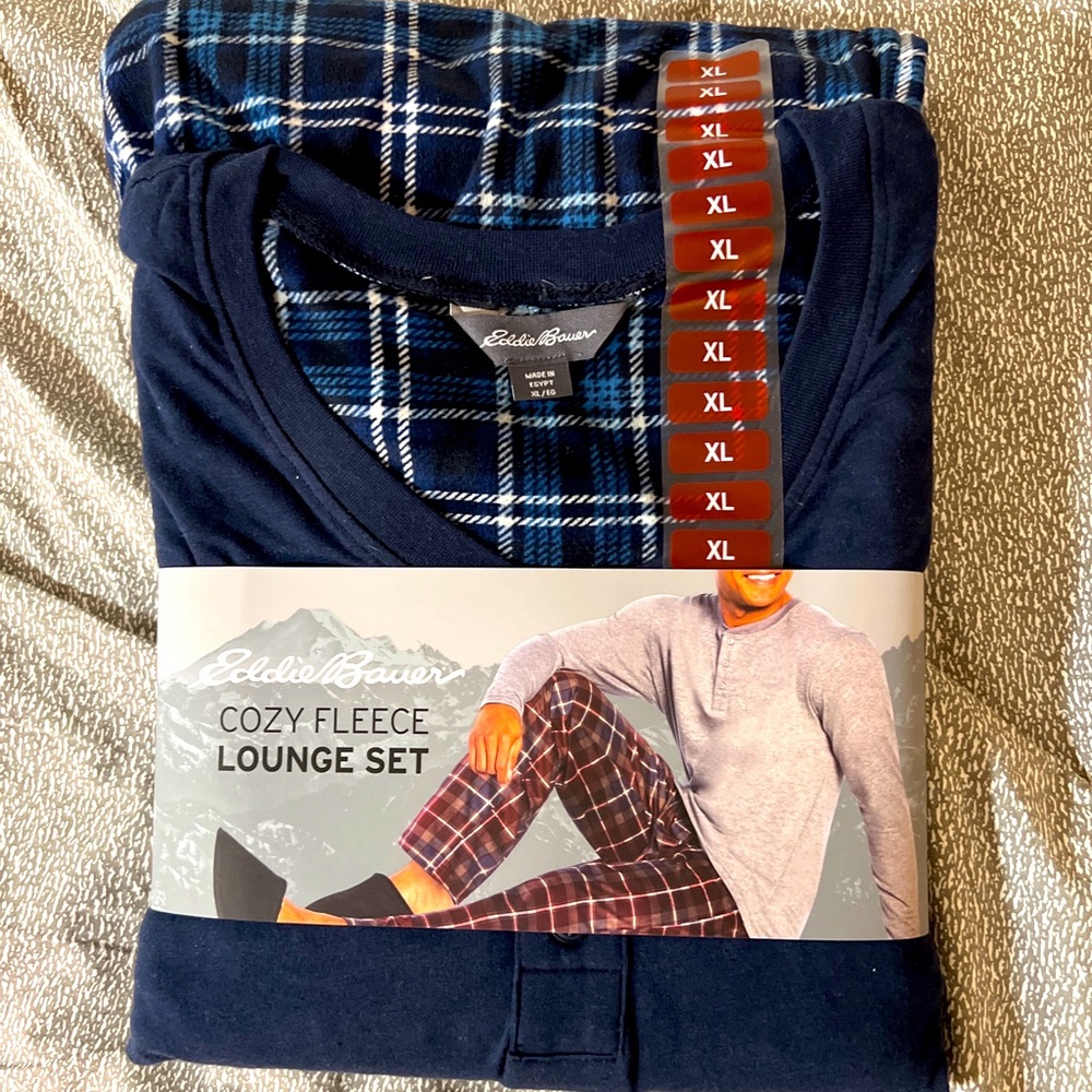 Eddie Bauer Men's Soft & Cozy Fleece Lounge Set XL